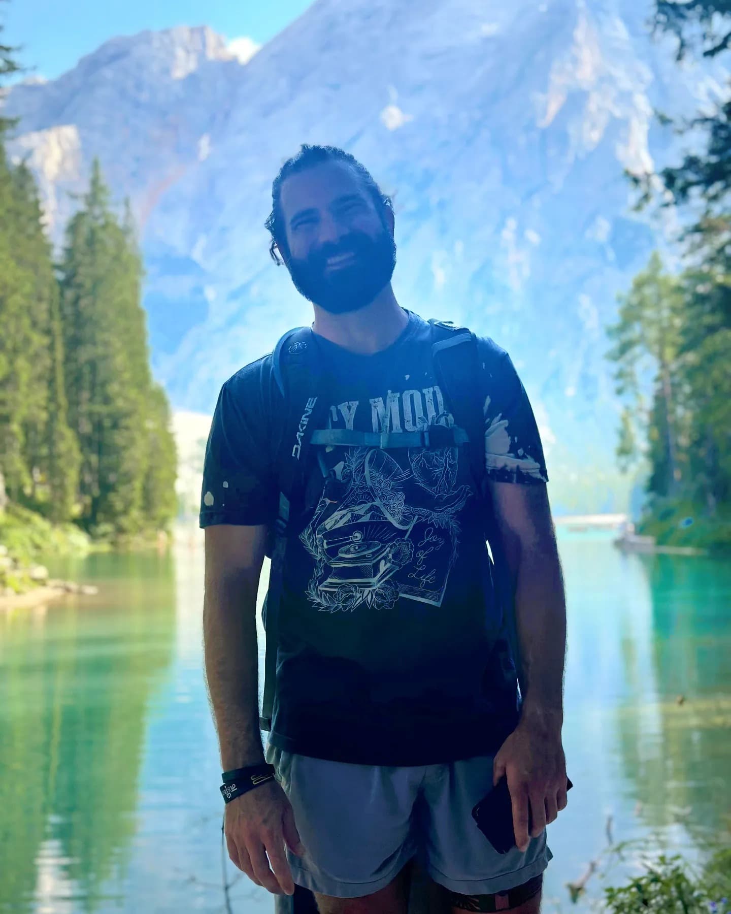 Matt at Lago di Braies in the Dolomites