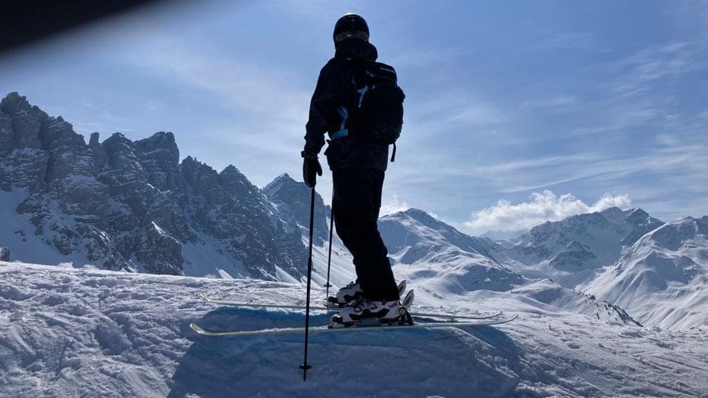 Matt skiing the Alps