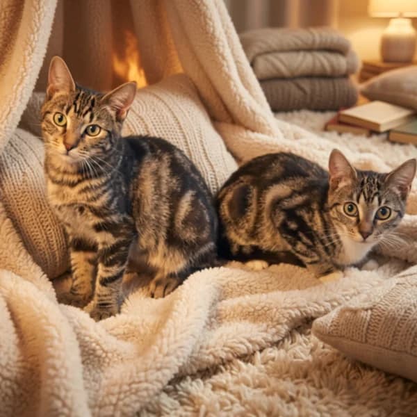 Mozart et Mahina, male Mixed Breed for adoption at CatPattes, Anderlecht (Brussels)