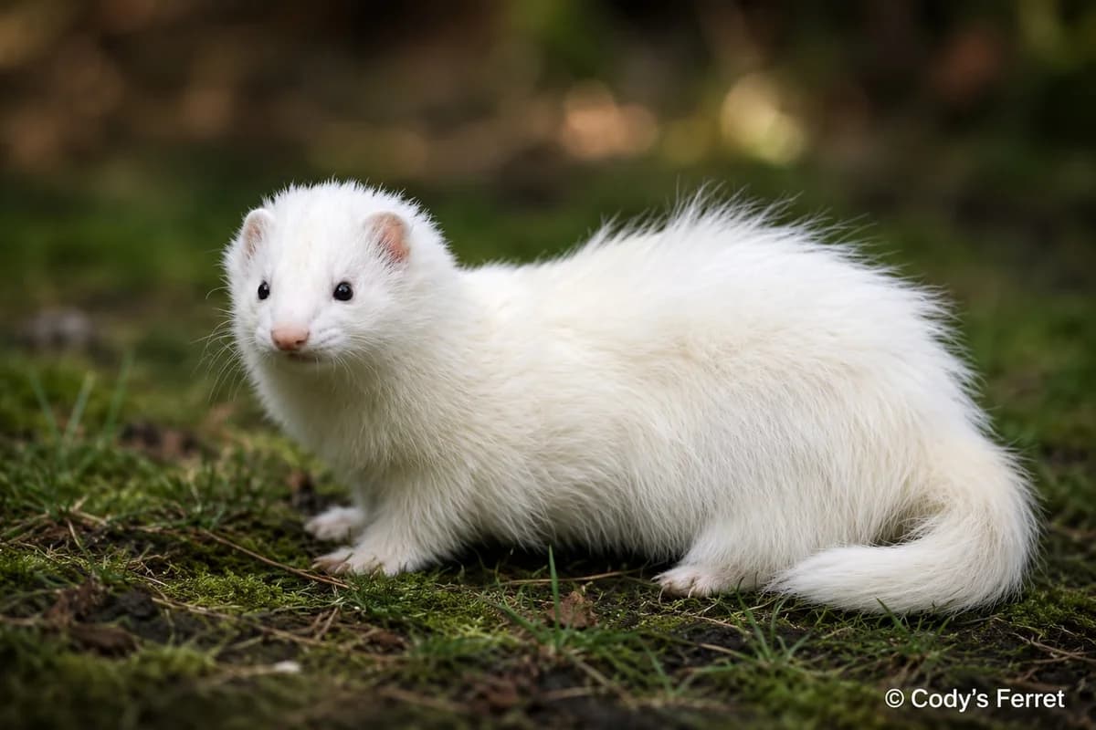 BLANCHETTE, female 4yo mixed breed for adoption at Cody's Ferret ASBL, Erquelinnes