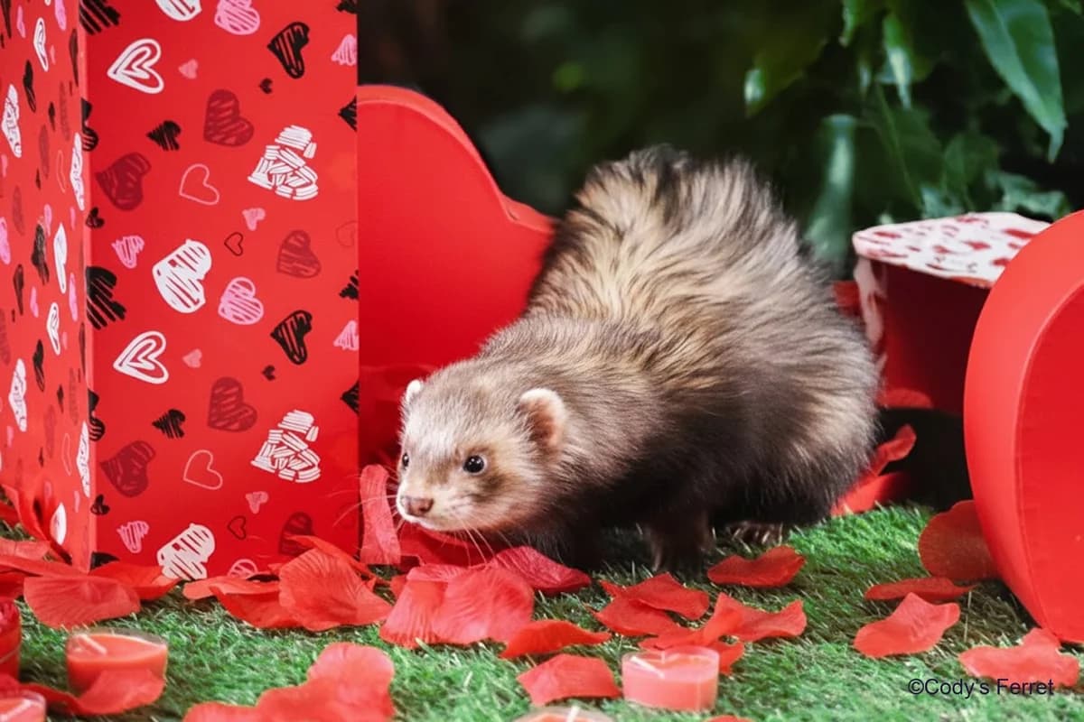 YOKO, cannelle male mixed breed for adoption at Cody's Ferret ASBL