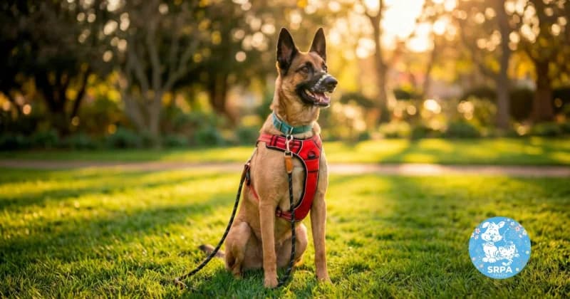 Ypsilon, female 5yo Belgian Malinois for adoption at SRPA Arlon