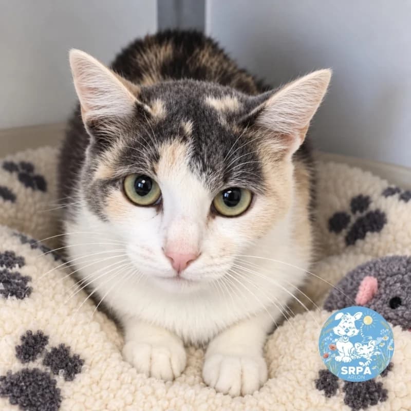 Chloé, female 3yo European Shorthair for adoption at SRPA Arlon