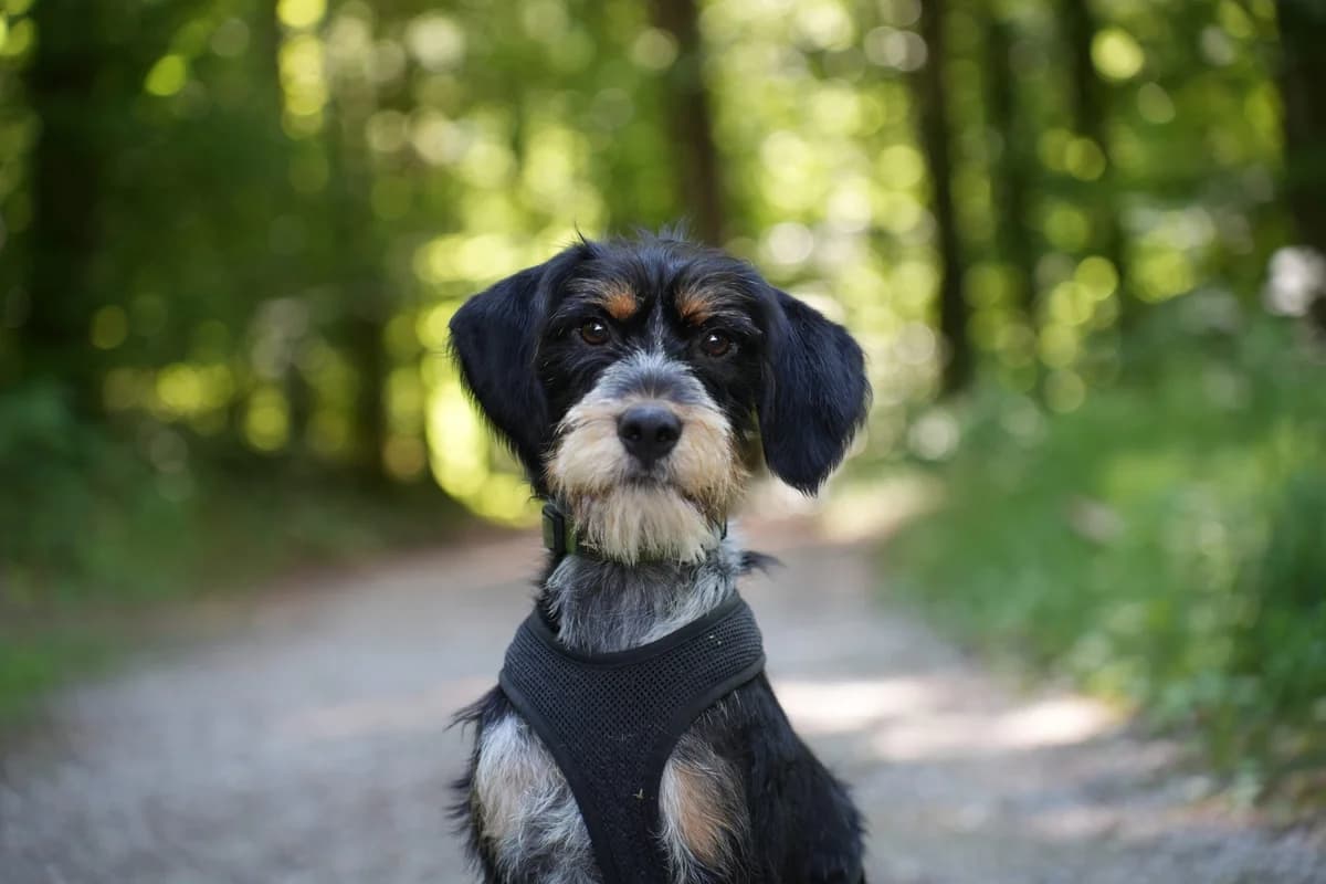 Griffon Mischling Pepsi, tricolor female puppy Mixed Breed for adoption at Berner Tierzentrum