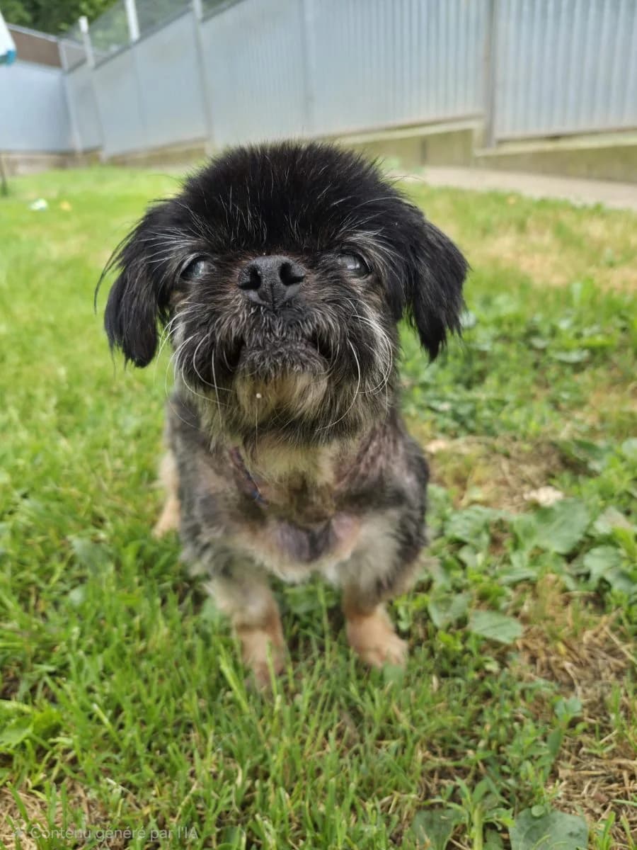 Dana, female senior mixed breed for adoption at SPA du Haut-Léman
