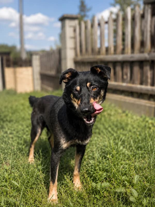 Psi k adopci, černá s hnědými znaky female 3yo mixed breed for adoption at AniDef Žim, Žim