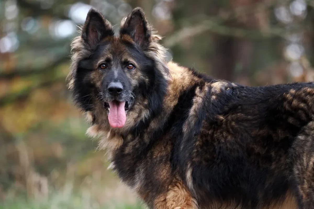 Agatka, hnědočerná female senior mixed breed for adoption at Útulek Dogsy