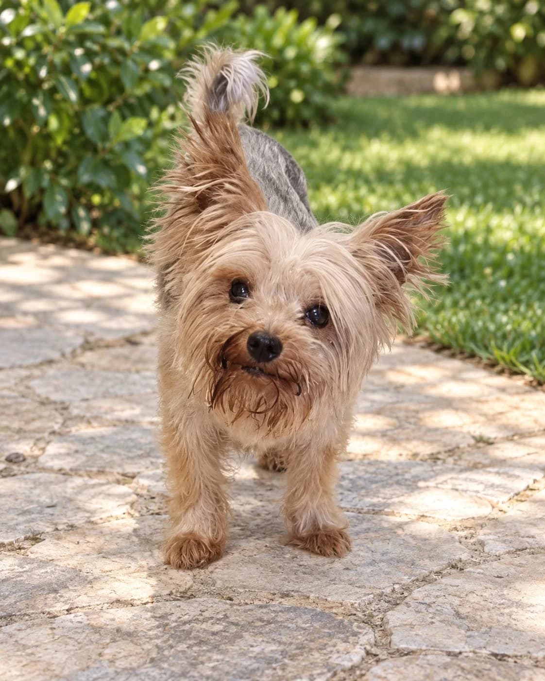 Tous, male senior Yorkshire Terrier for adoption at Animales Rioja