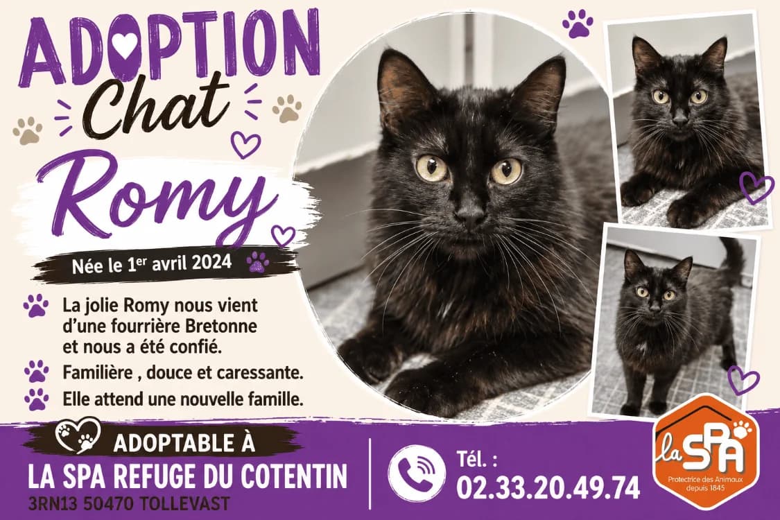 ROMY réservée, female young Mixed Breed for adoption at SPA Cherbourg (Cotentin), Cherbourg