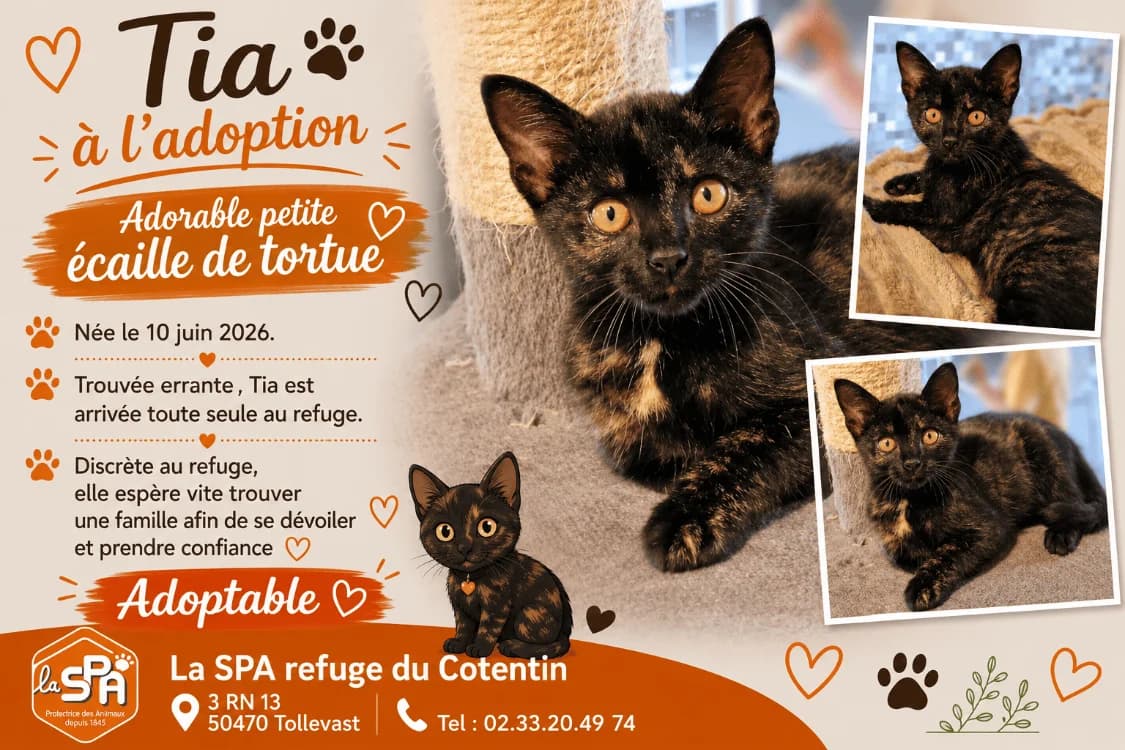 TIA ( Réservée), female Mixed Breed for adoption at SPA Cherbourg (Cotentin), Cherbourg