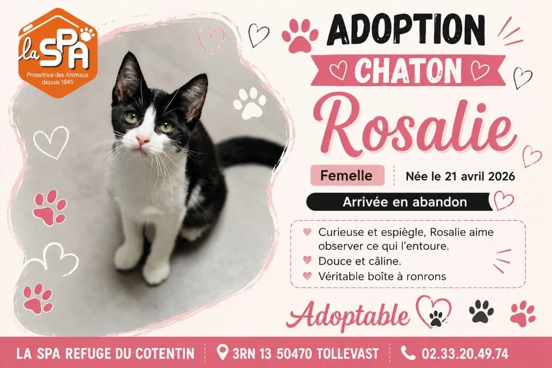 ROSALIE (Réservée), female Mixed Breed for adoption at SPA Cherbourg (Cotentin), Cherbourg