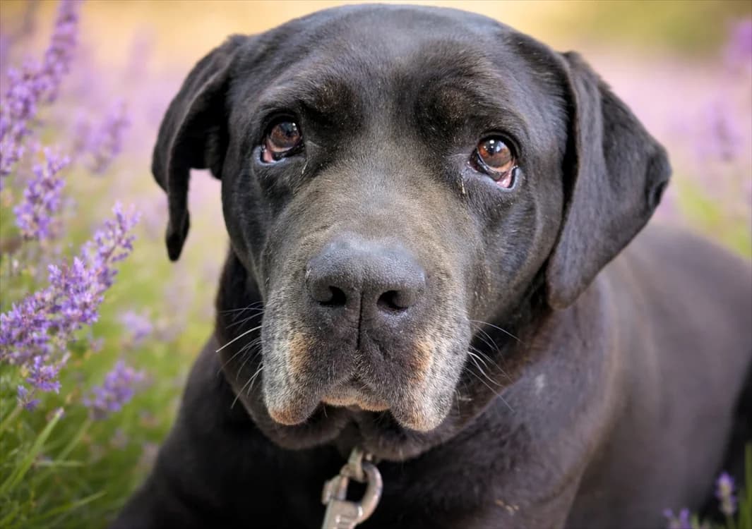 MILKA QCN, female senior Cane Corso for adoption at SPA Quimper, Quimper