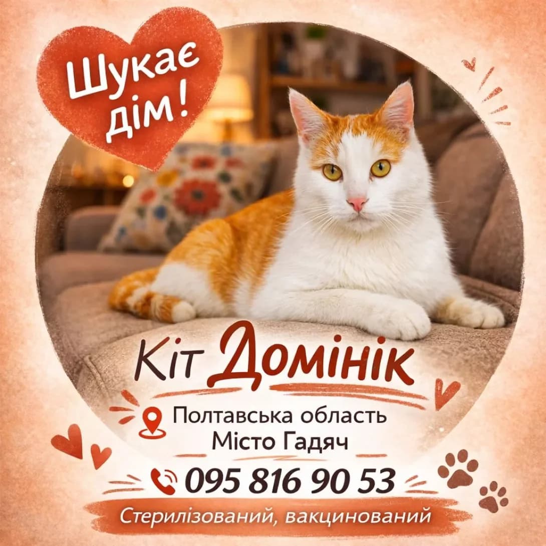 DOMINIK (ДОМІНІК), male young Mixed Breed for adoption at Happy Paw Poltava