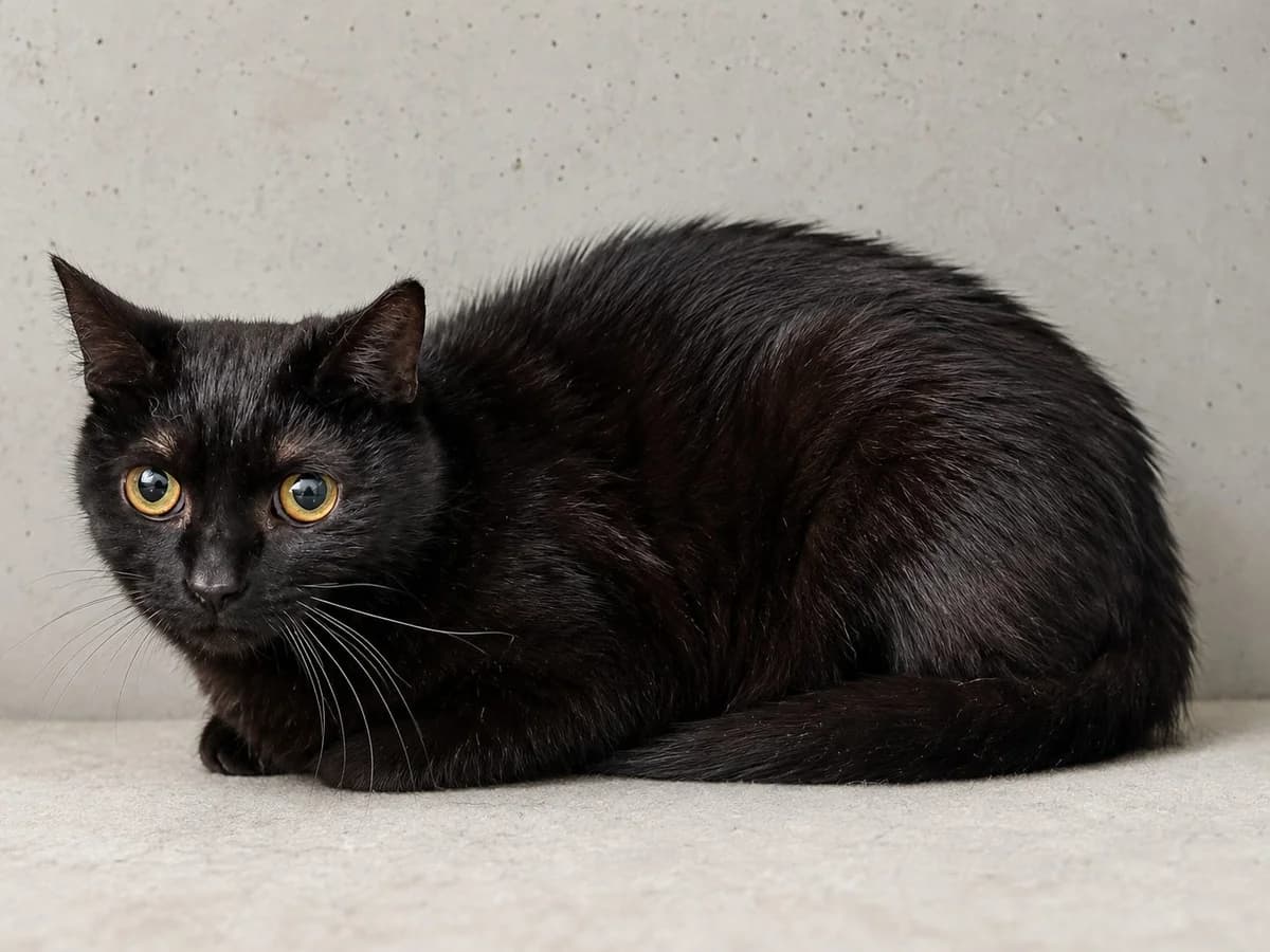 Sally, zwart female young European Shorthair for adoption at Dierenasiel De Knuffelpootjes, Menen