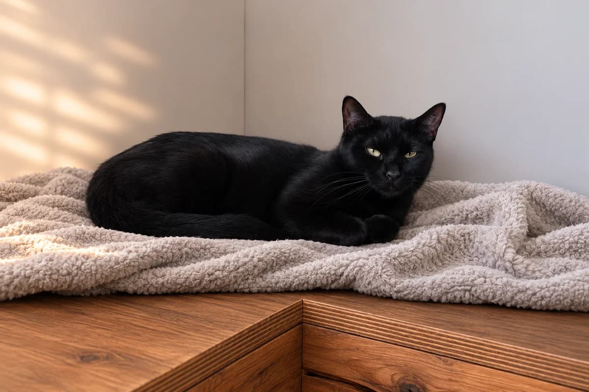Inge, Zwart female young European Shorthair for adoption at Dierenasiel De Knuffelpootjes, Menen