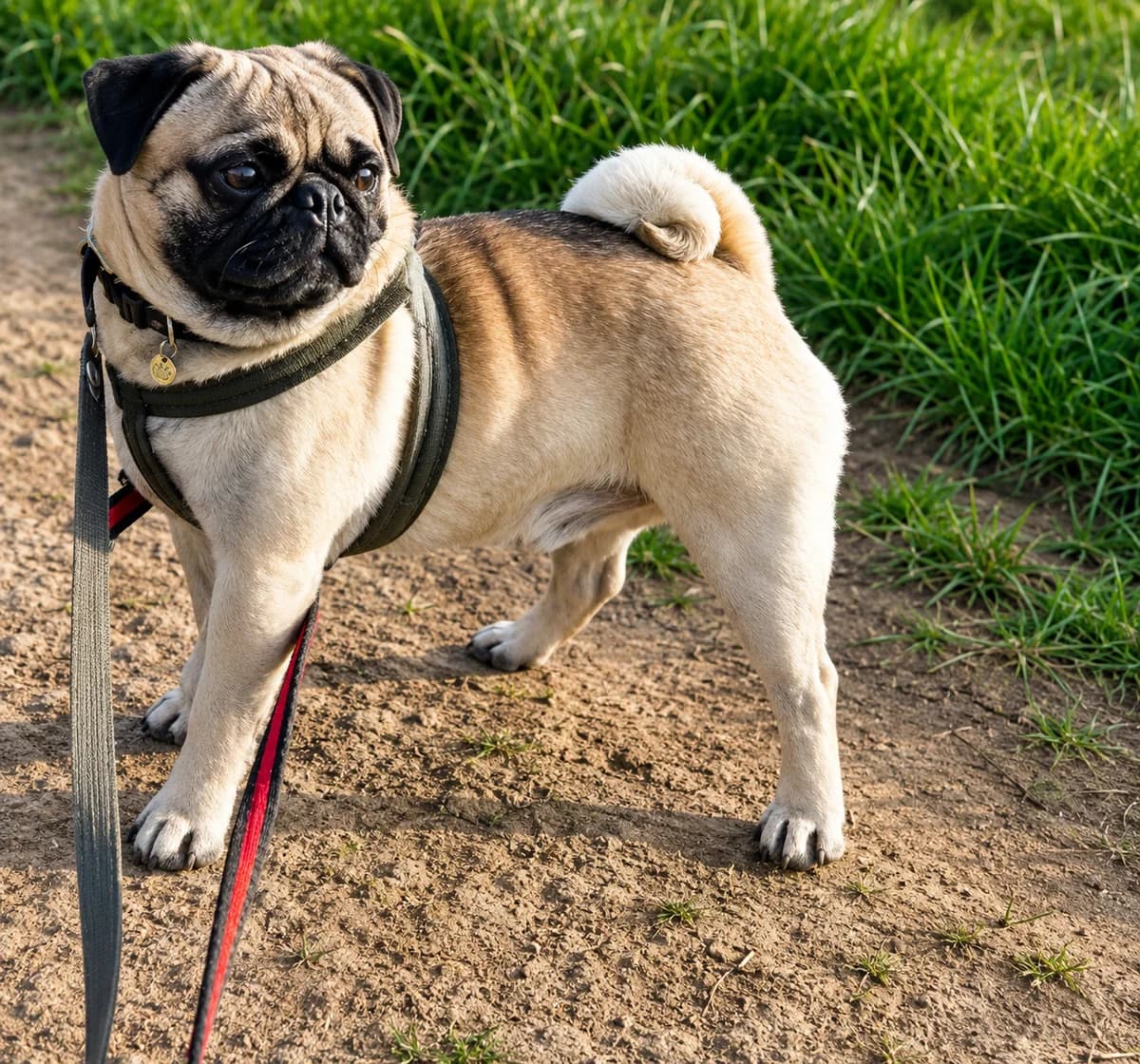 Max, male young Pug for adoption at Dierenasiel De Knuffelpootjes, Menen
