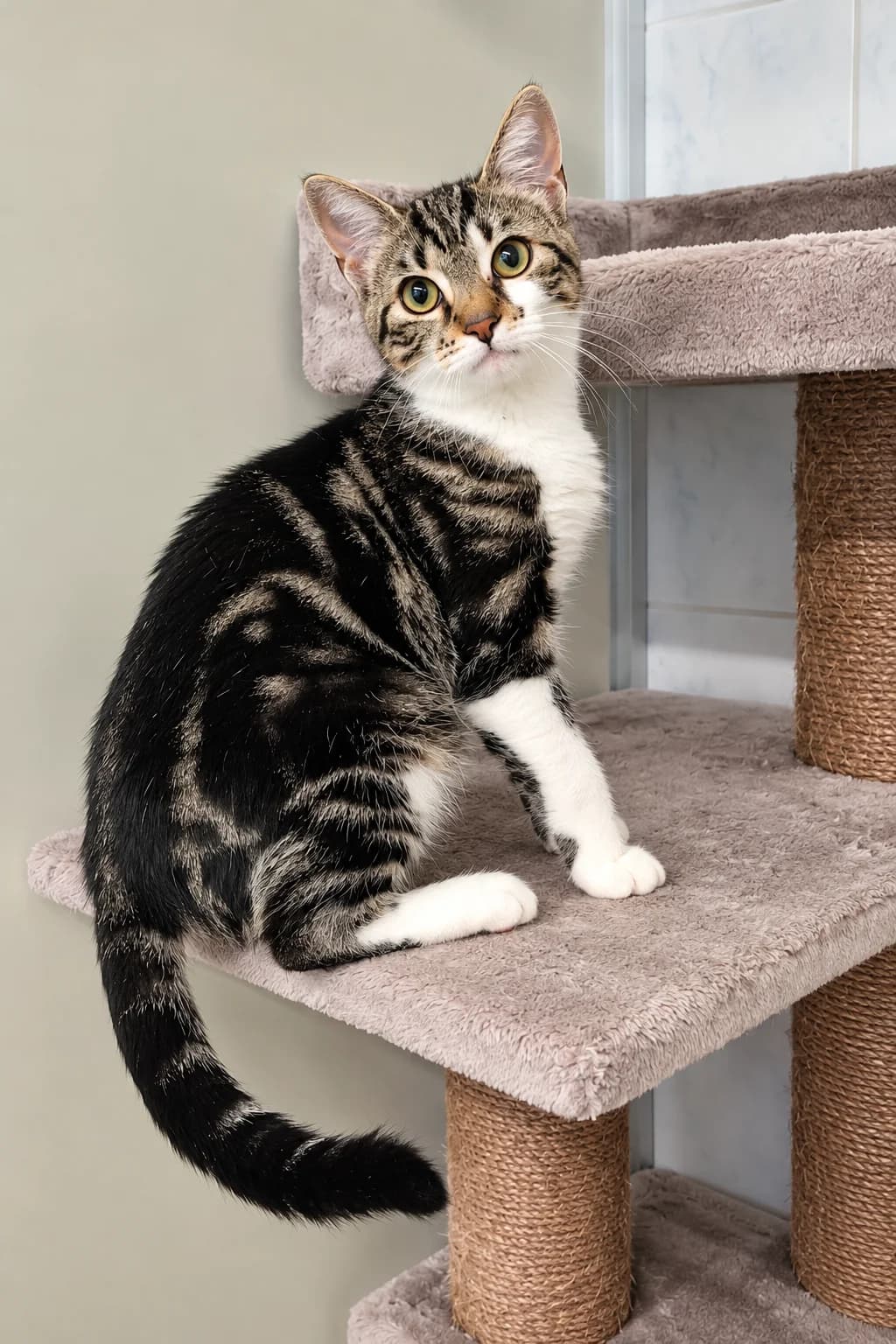 Mick(ey), male senior Mixed Breed Cat for adoption at Dierenasiel Ninove, Ninove