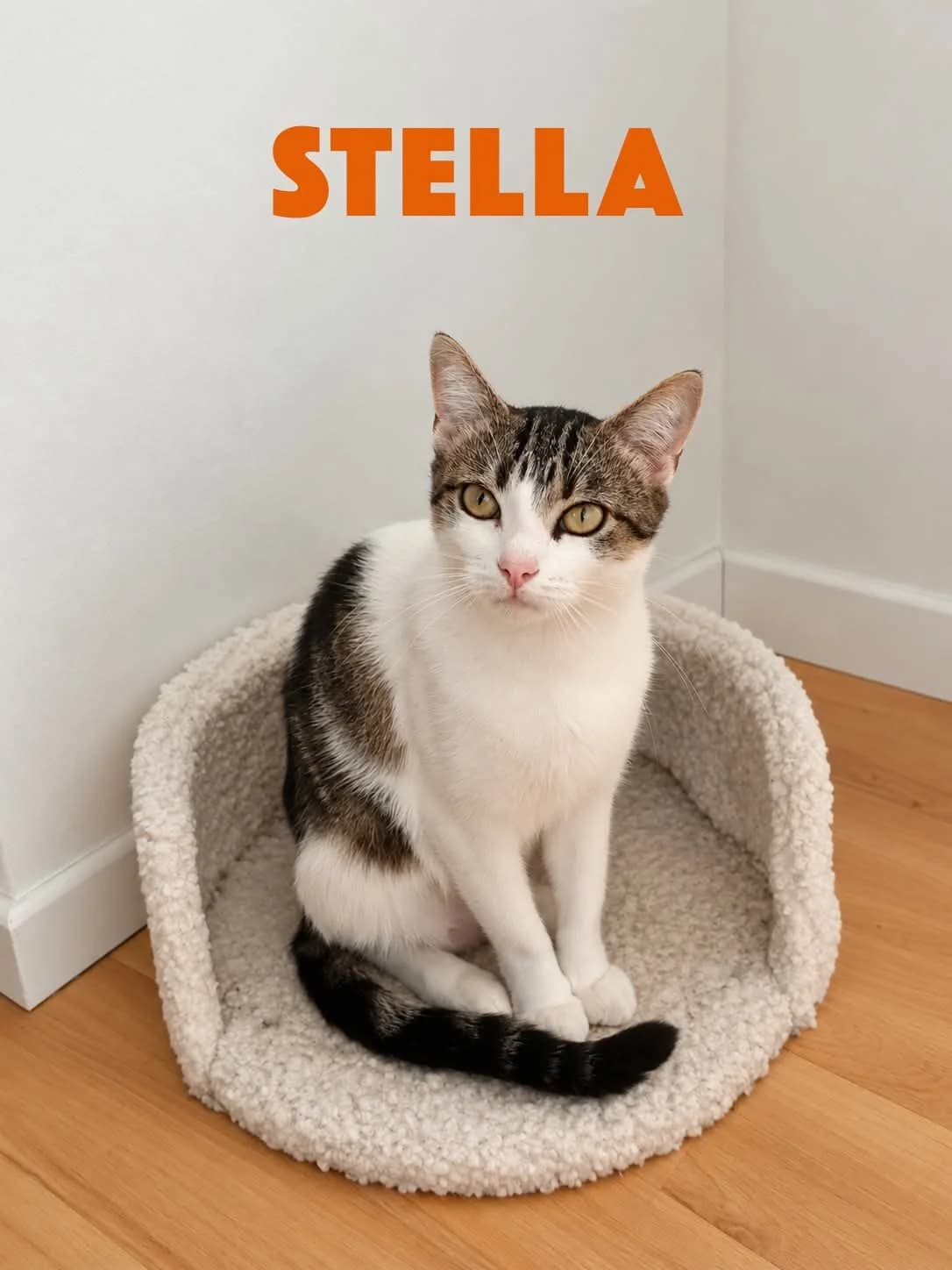 Stella, getekend female young Mixed Breed for adoption at Kat Zoekt Thuis vzw