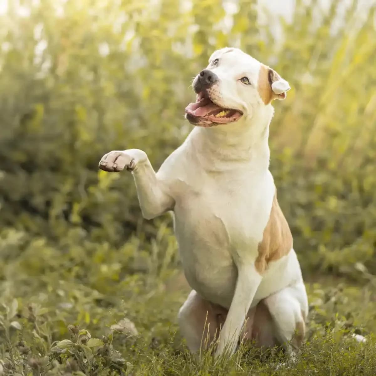 Naika, female senior American Staffordshire Terrier for adoption at SPA La Louvière, Louviere