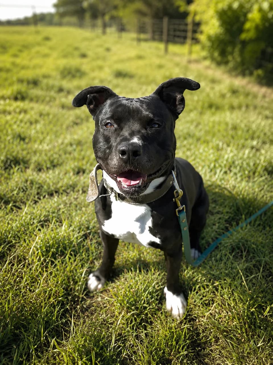 Black, male 5yo American Staffordshire Terrier for adoption at SPA Mouscron, Mouscron