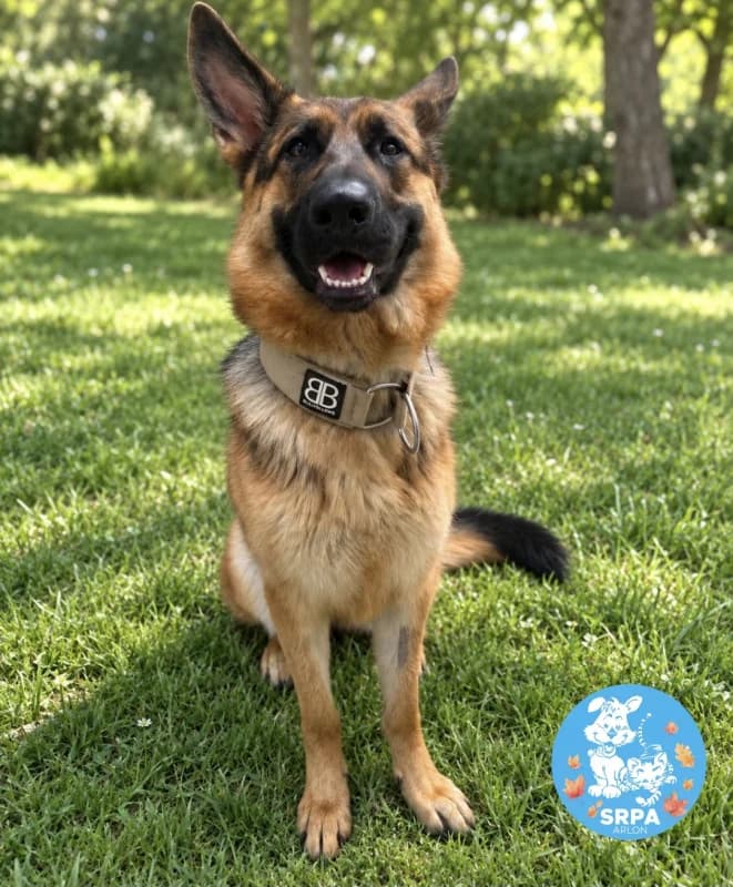 Maëli, female young German Shepherd for adoption at SRPA Arlon