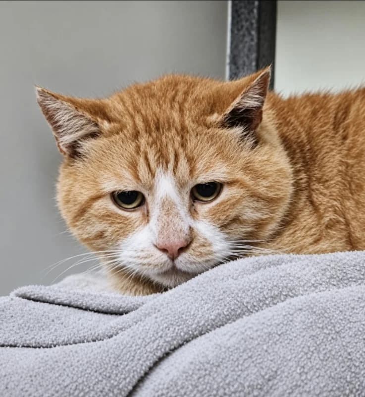 Baloo, male senior European Shorthair for adoption at SRPA Arlon