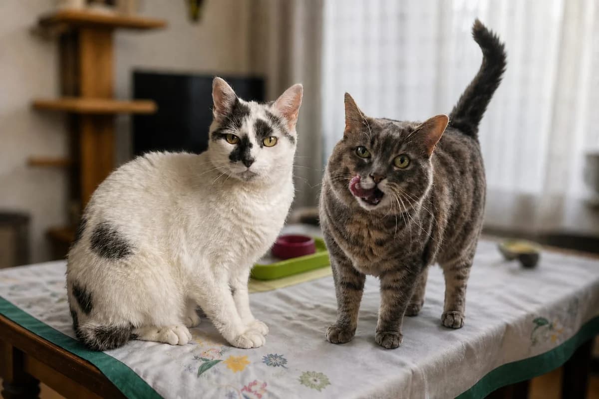 Flecki und Finja, male senior Mixed Breed for adoption at Fellnasen Stuttgart e.V., Stuttgart