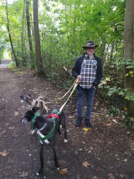 Great Global Greyhound Walk 2022, Mixed Breed for adoption at Greyhound Protection International, Troisdorf