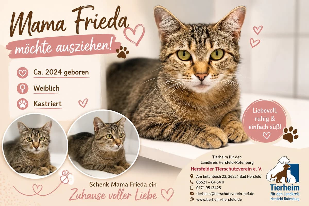 Frieda, female puppy Mixed Breed for adoption at Hersfelder Tierschutzverein e.V., Bad Hersfeld