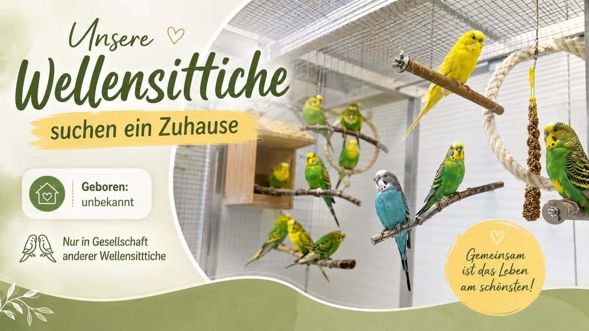 Wellensittiche (männlich und weiblich) in allen Farben, male Mixed Breed for adoption at Hersfelder Tierschutzverein e.V., Bad Hersfeld