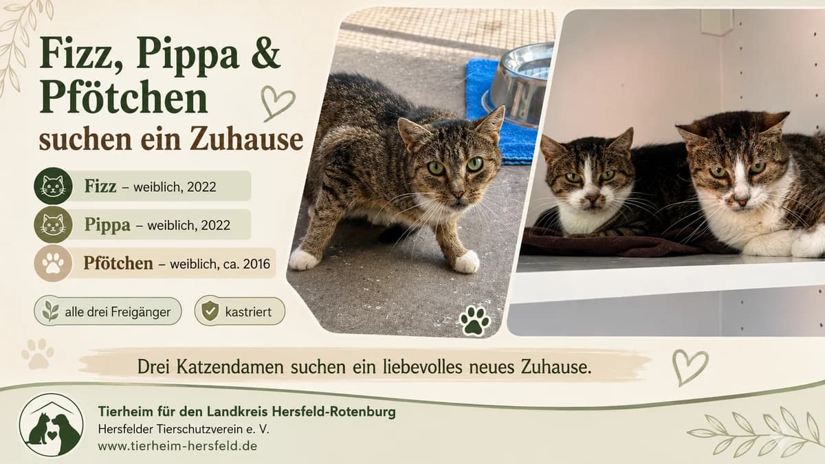 Fizz, Pippa, Pfötchen, grau female Mixed Breed for adoption at Hersfelder Tierschutzverein e.V., Bad Hersfeld