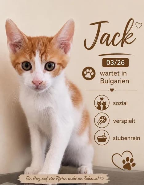 JACK, rot male puppy Mixed Breed for adoption at Herzenstiere Europa e.V.