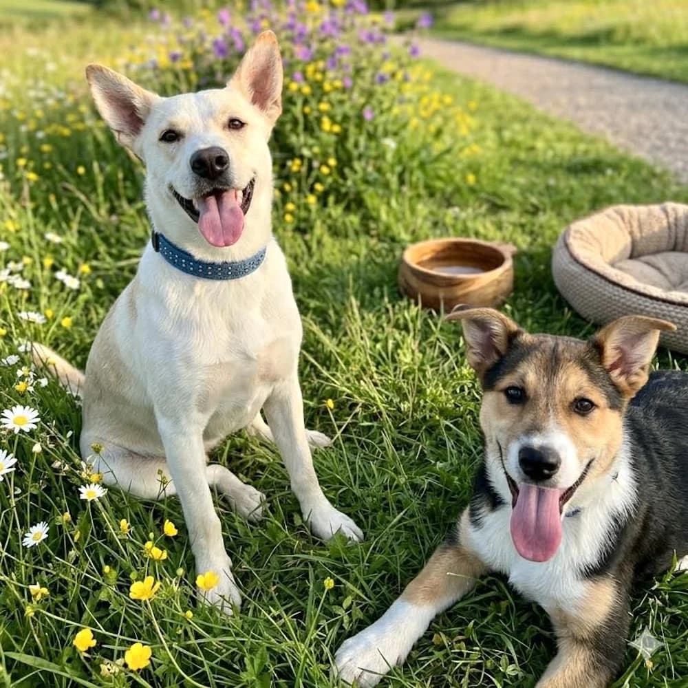 Roquet + Robin, young Mixed Breed for adoption at Refugio FALG e.V.