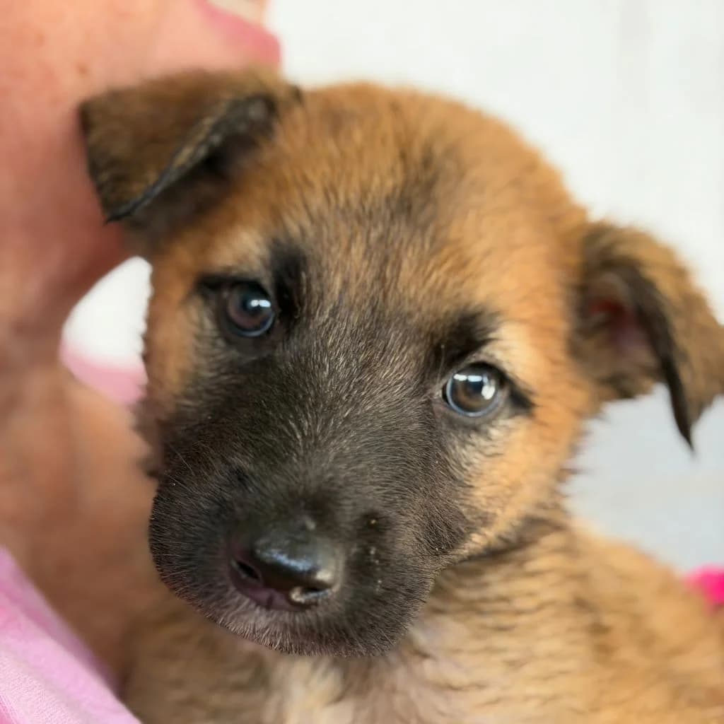 Apple, female puppy Belgian Malinois for adoption at SALVA Hundehilfe e.V.