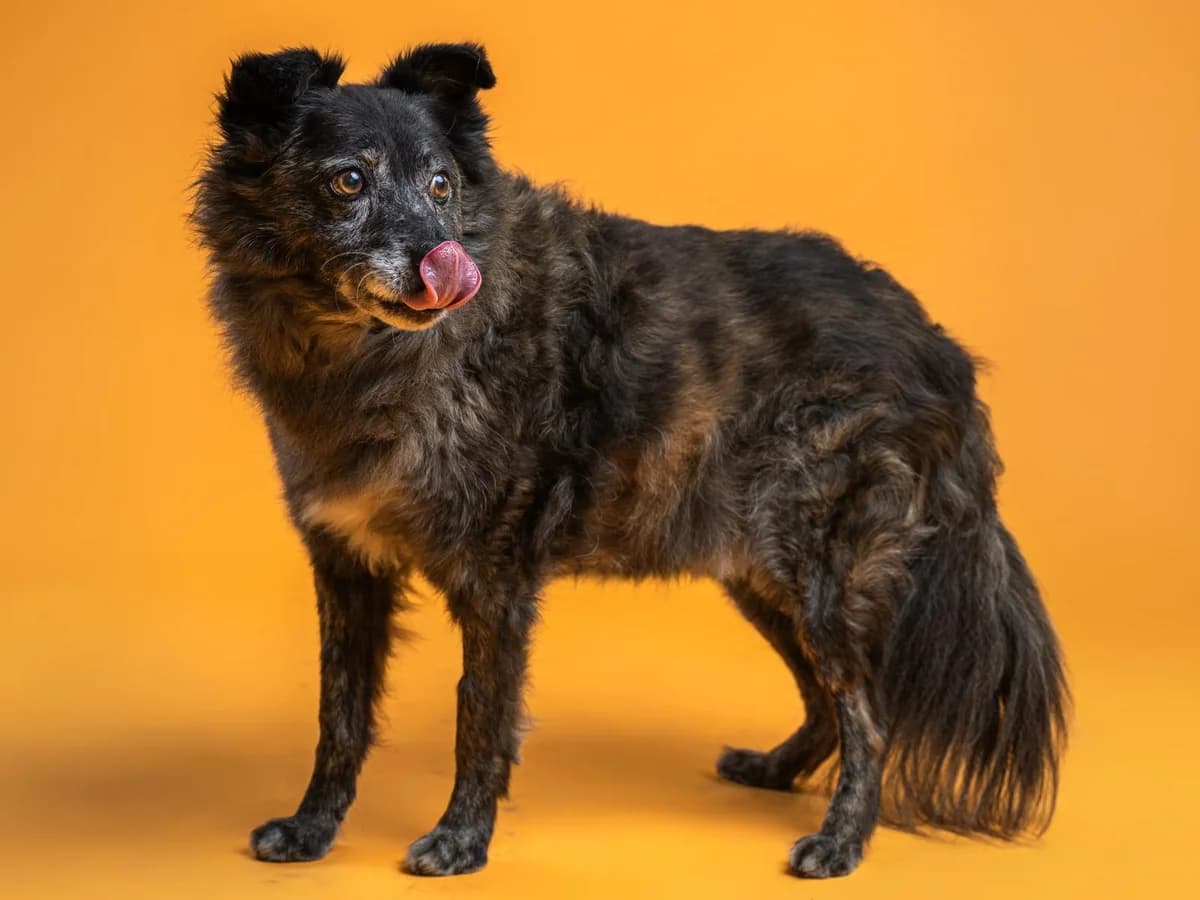 Merlin, braun-schwarz gestromt male senior Mixed Breed for adoption at Hamburger Tierschutzverein, Hamburg