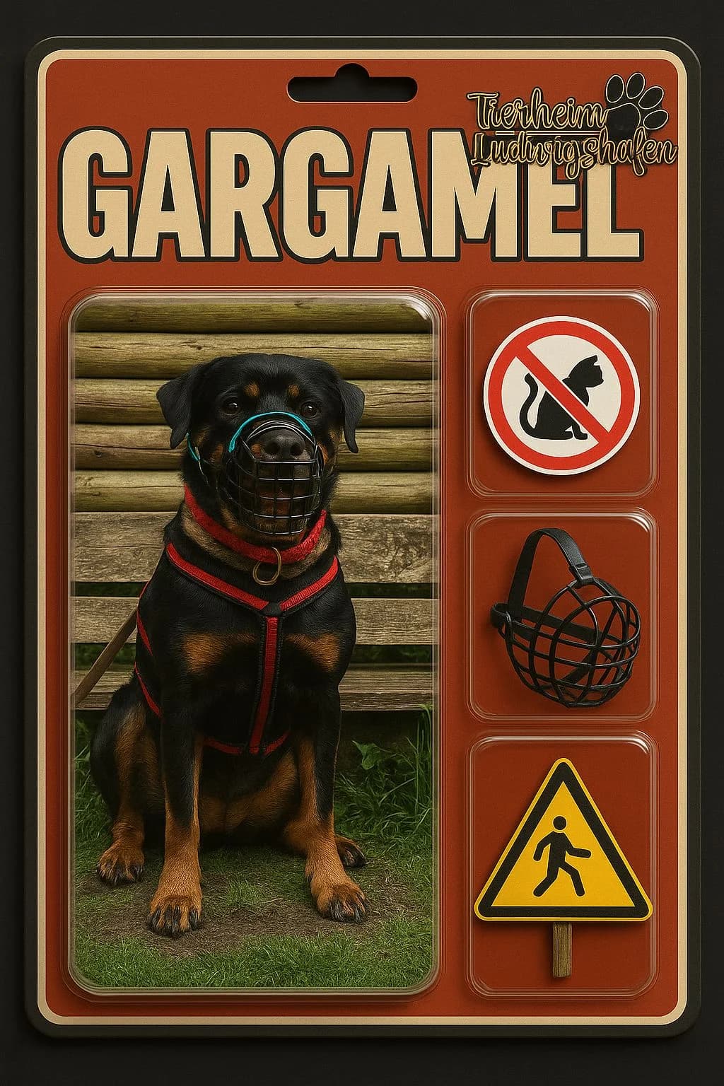 Gargamel, male 7yo Rottweiler for adoption at Tierheim Ludwigshafen, Ludwigshafen/Rheim