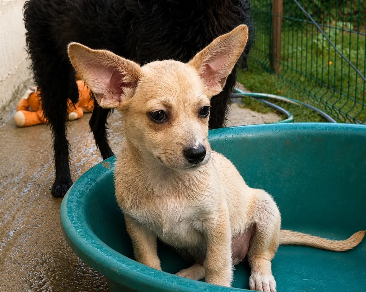 Mirra, female puppy Mixed Breed for adoption at Tierrettung International e.V.