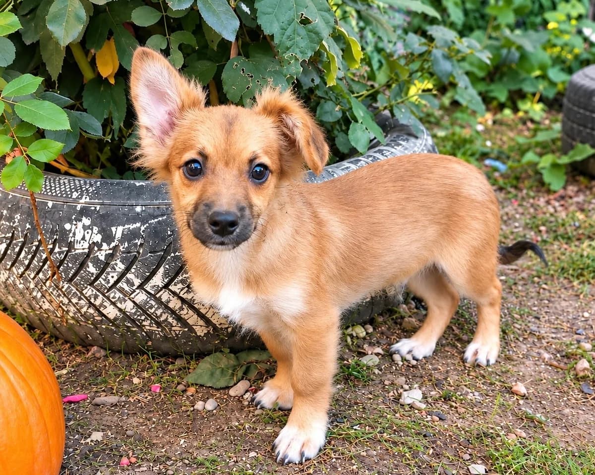 Peanut, male puppy Mixed Breed for adoption at Tierrettung International e.V.