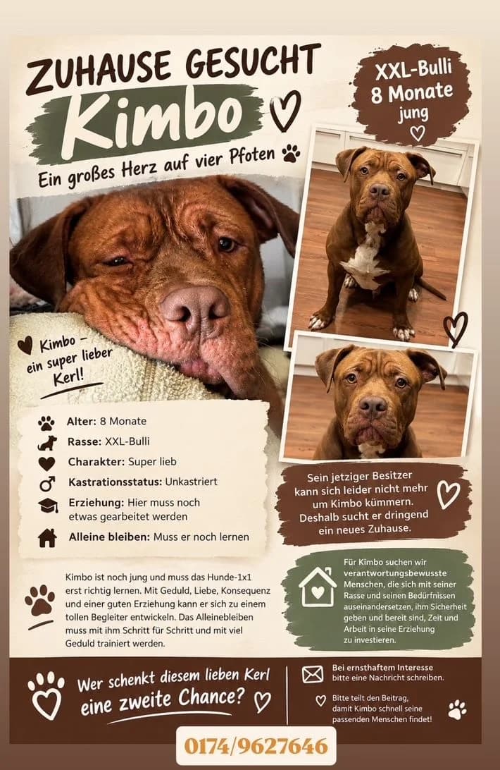 Kimbo, male puppy mixed breed for adoption at Tierschutzzentrum Ribbesbüttel