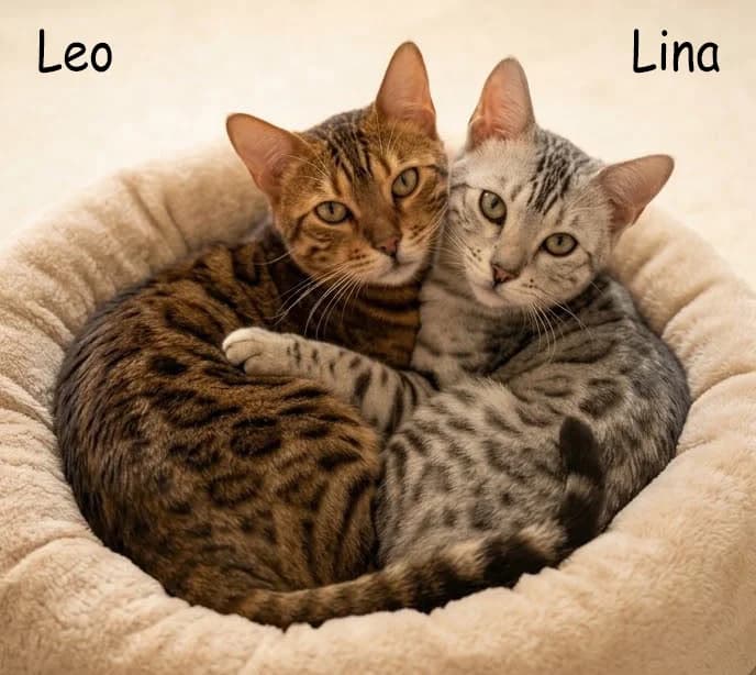 Leo und Lina sind verspielte Geschwister, puppy Mixed Breed for adoption at VKN Wiesbaden e.V.