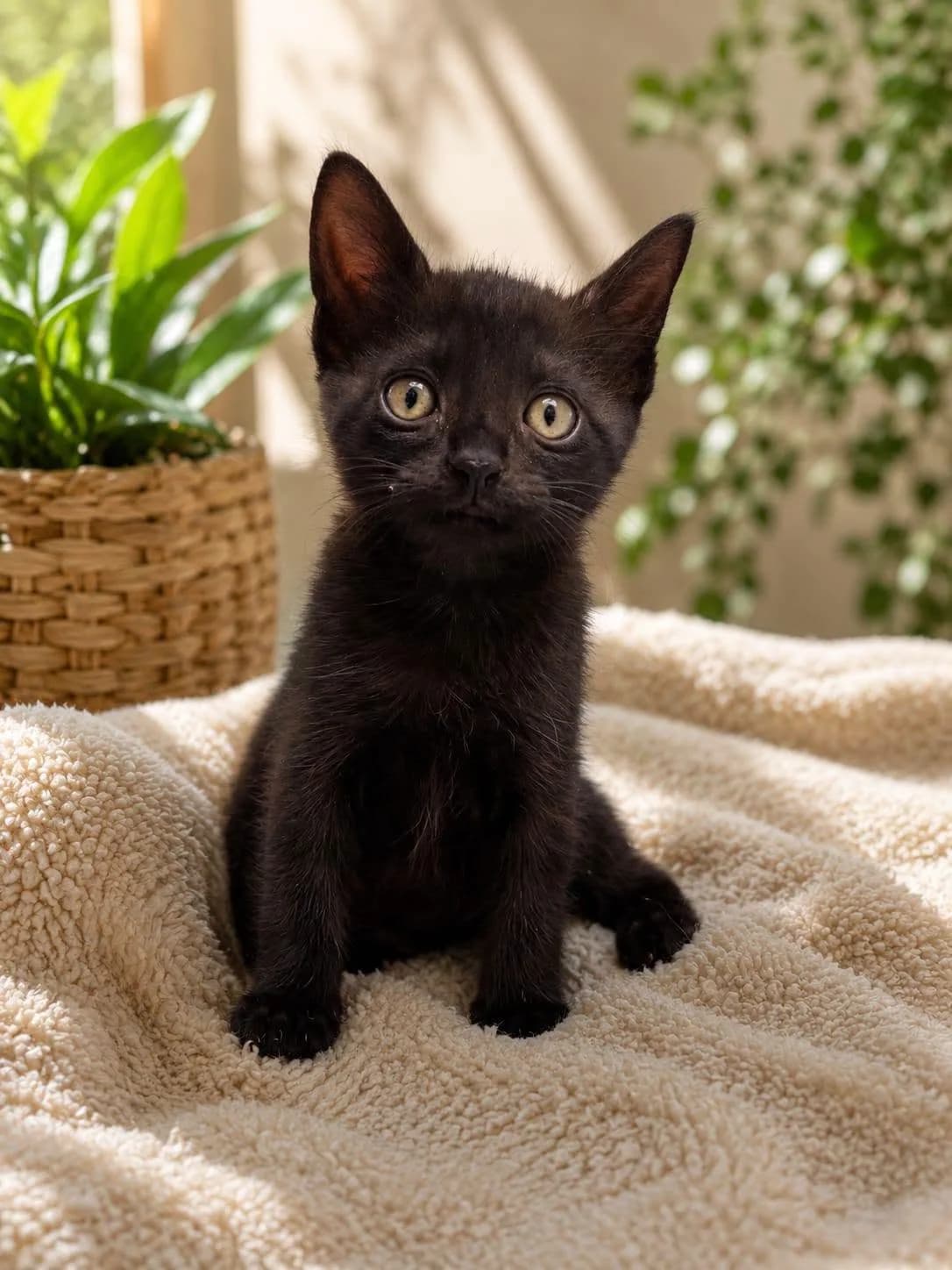 Azabache, male European Shorthair for adoption at Deja Huella