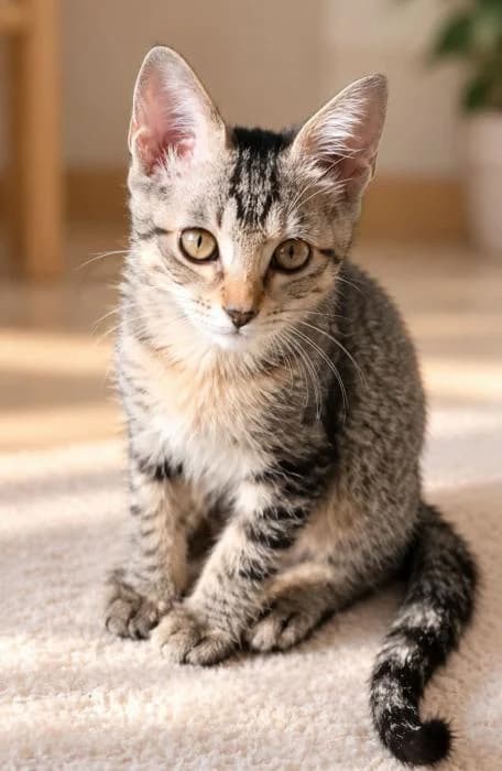 Bella 7* (caso externo), female puppy European Shorthair for adoption at Protectora del Baix Llobregat