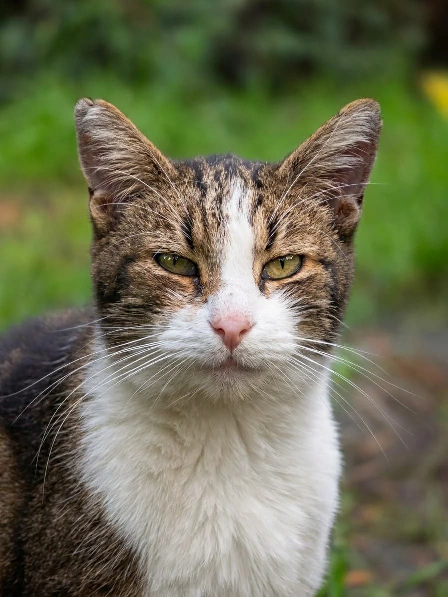 Grigri, male senior European Shorthair for adoption at Agir Pour La Vie Animale, France