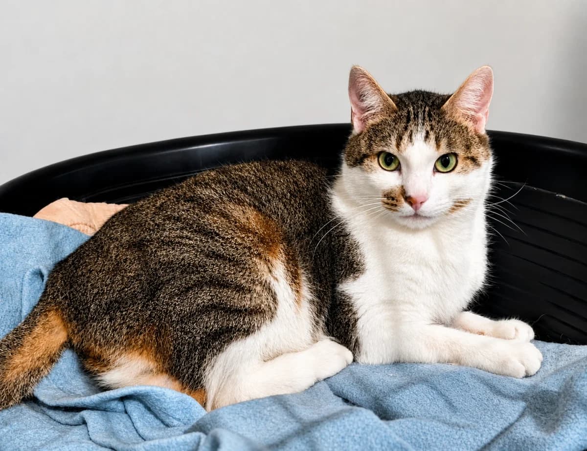 ATHOS, tigré et blanc male young Mixed Breed for adoption at Chiens Chats & Compagnie (Nantes), Nantes