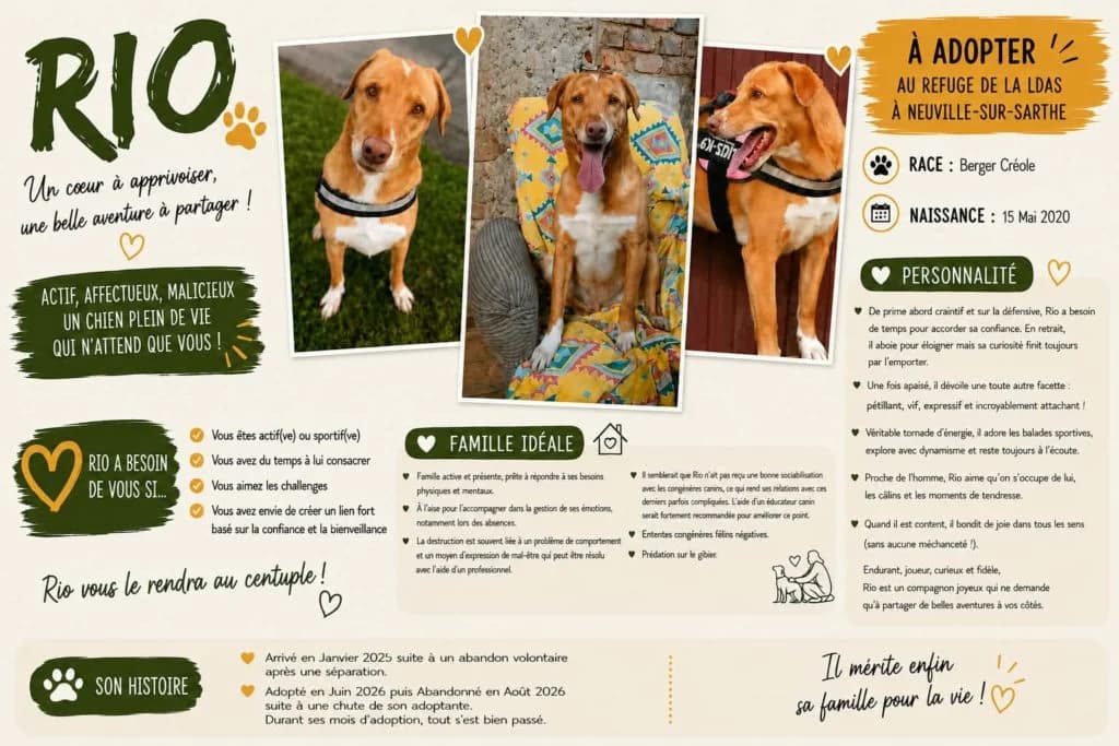Rio, male Mixed Breed for adoption at LDAS 72
