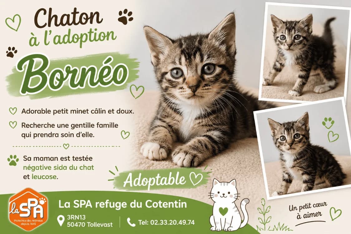 BORNEO réservé, male Mixed Breed for adoption at SPA Cherbourg (Cotentin), Cherbourg