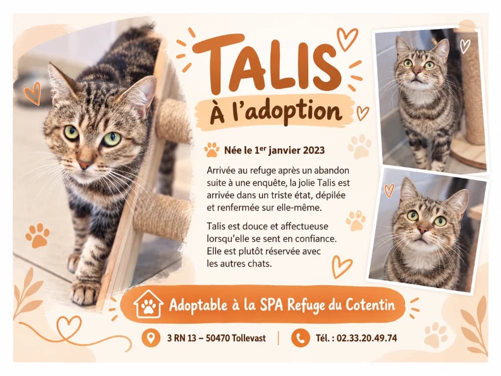 TALIS, female 3yo Mixed Breed for adoption at SPA Cherbourg (Cotentin), Cherbourg