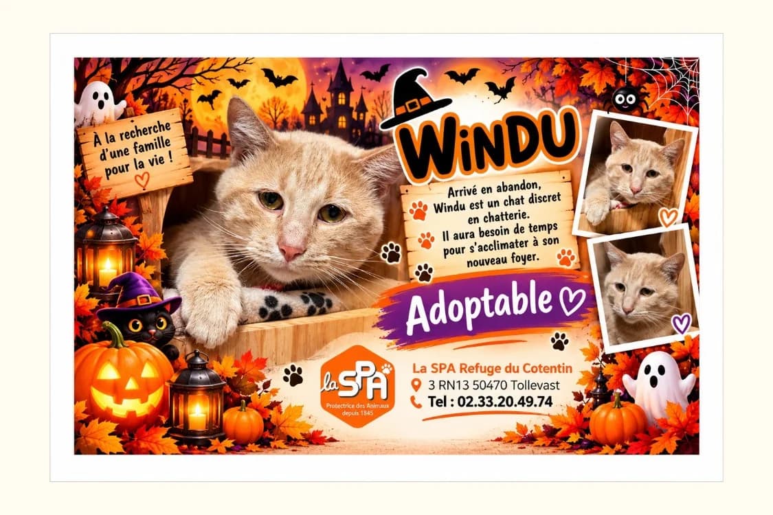 WINDU (doudou), male 3yo Mixed Breed for adoption at SPA Cherbourg (Cotentin), Cherbourg
