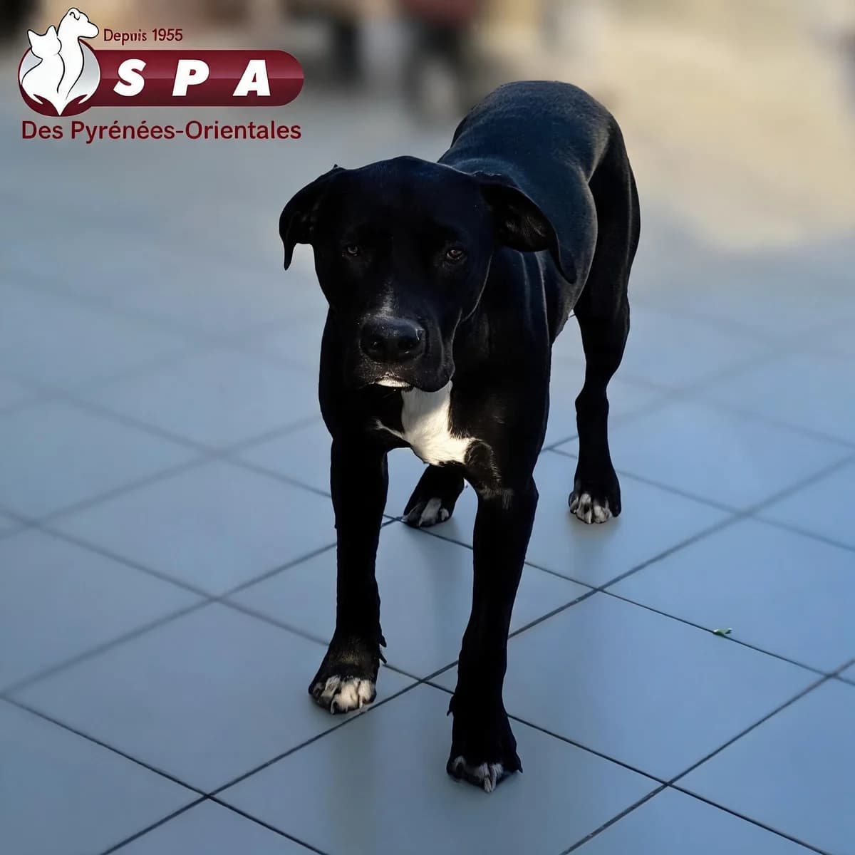 Diamant, male young Great Dane for adoption at SPA des Pyrénées Orientales, Perpignan
