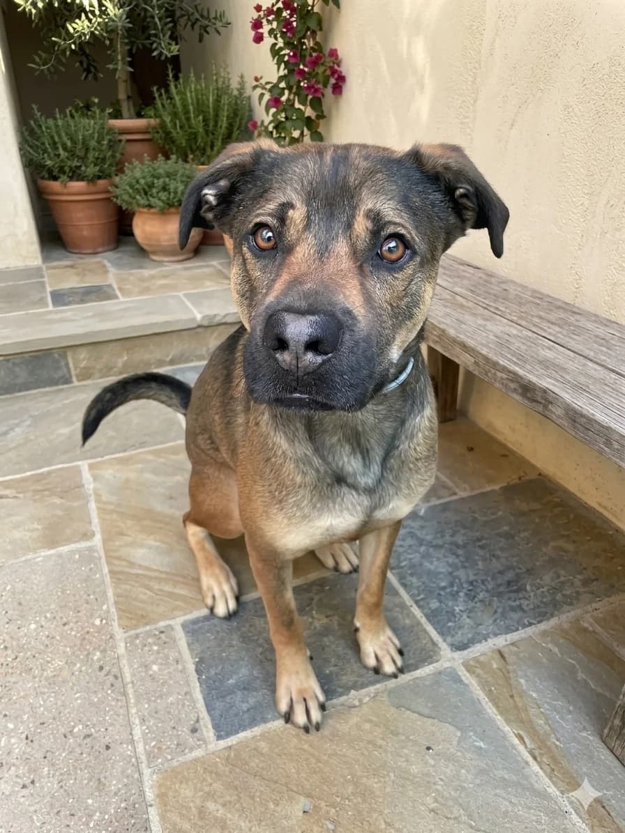 Browny, male mixed breed for adoption at SPA de l